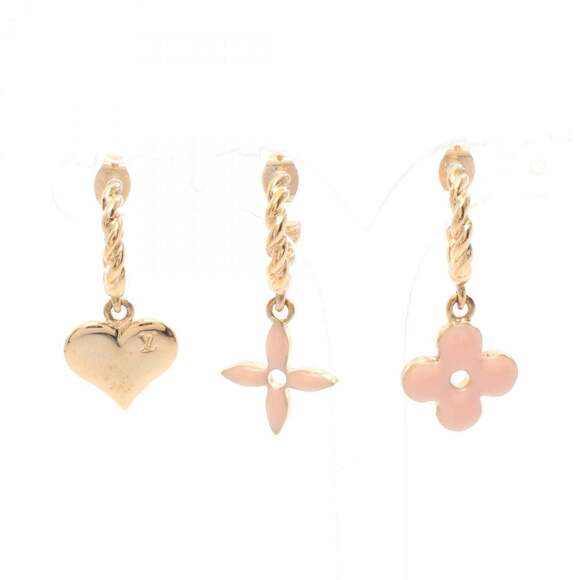 LOUIS VUITTON Pink Monogram Earrings